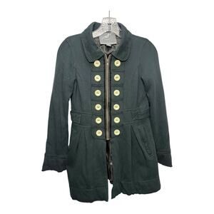 Knitted Dove Anthropologie Jacket Size XS Classic Dress Coat Buttons Lined Black